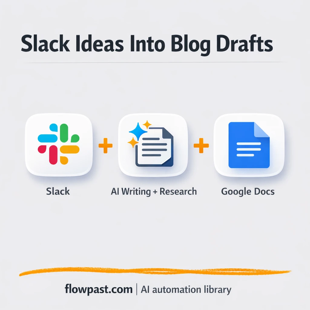 Slack to Google Docs, on-brand drafts ready to edit - n8n workflow automation template