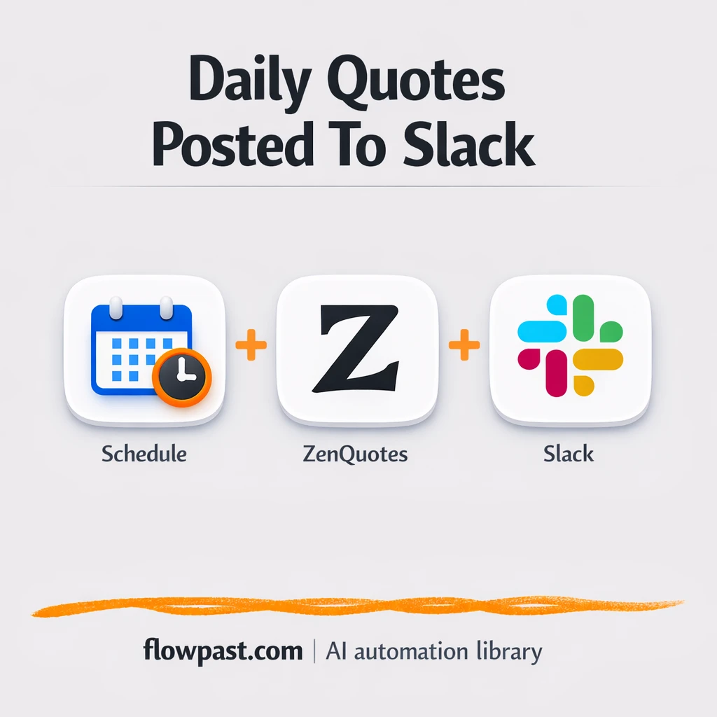 ZenQuotes to Slack, daily quotes that boost morale - n8n workflow automation template