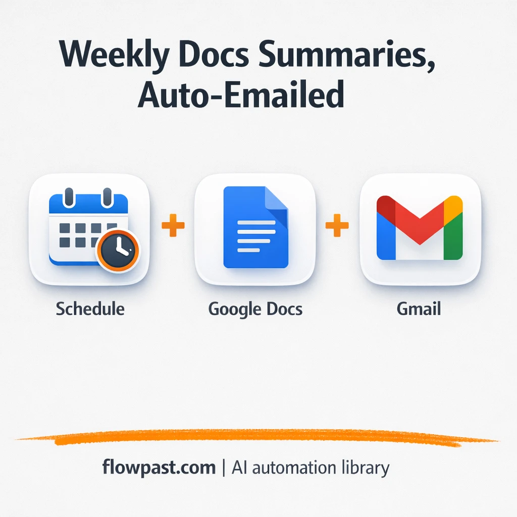 Google Docs to Gmail, weekly digests without rereads - n8n workflow automation template