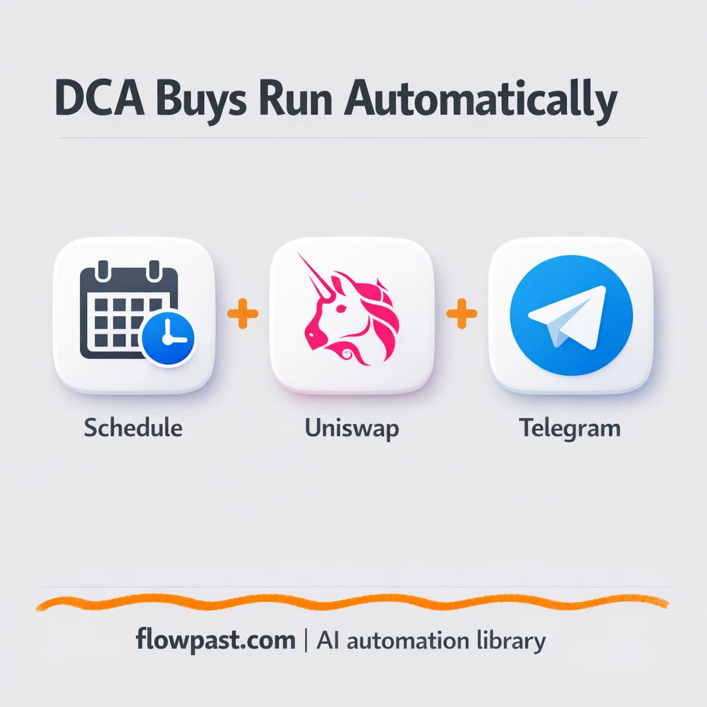Uniswap V3 + Telegram: DCA buys you can trust - n8n workflow automation template