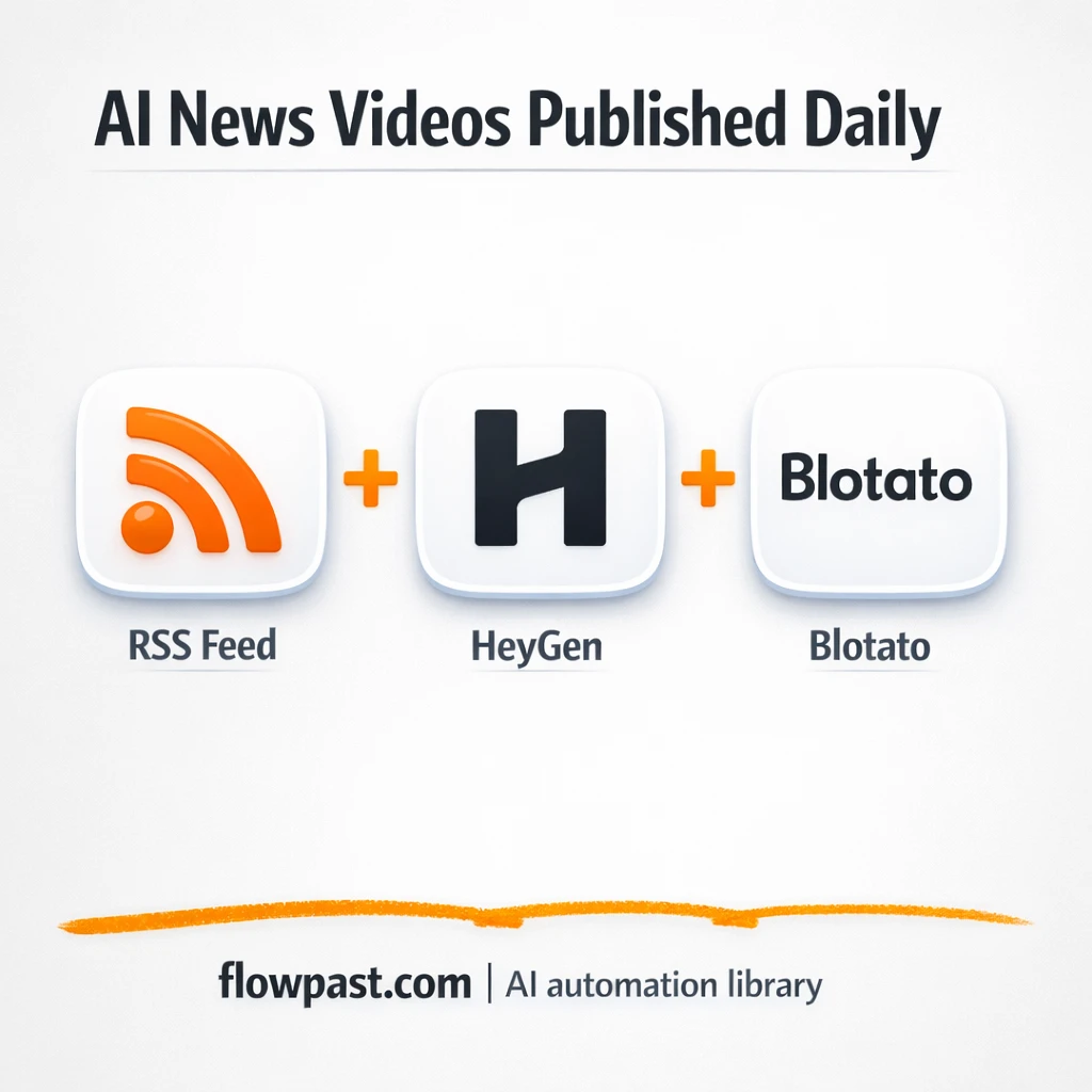 HeyGen + Blotato: avatar videos published daily - n8n workflow automation template