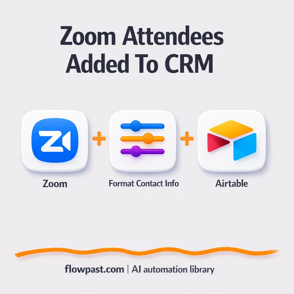 Zoom to Airtable, attendees logged in your CRM - n8n workflow automation template