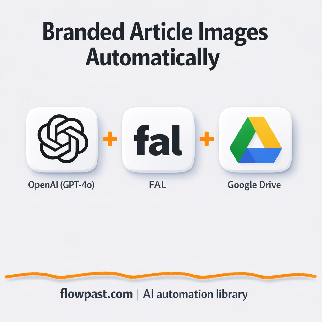 GPT-4o + Google Drive, branded blog images ready - n8n workflow automation template