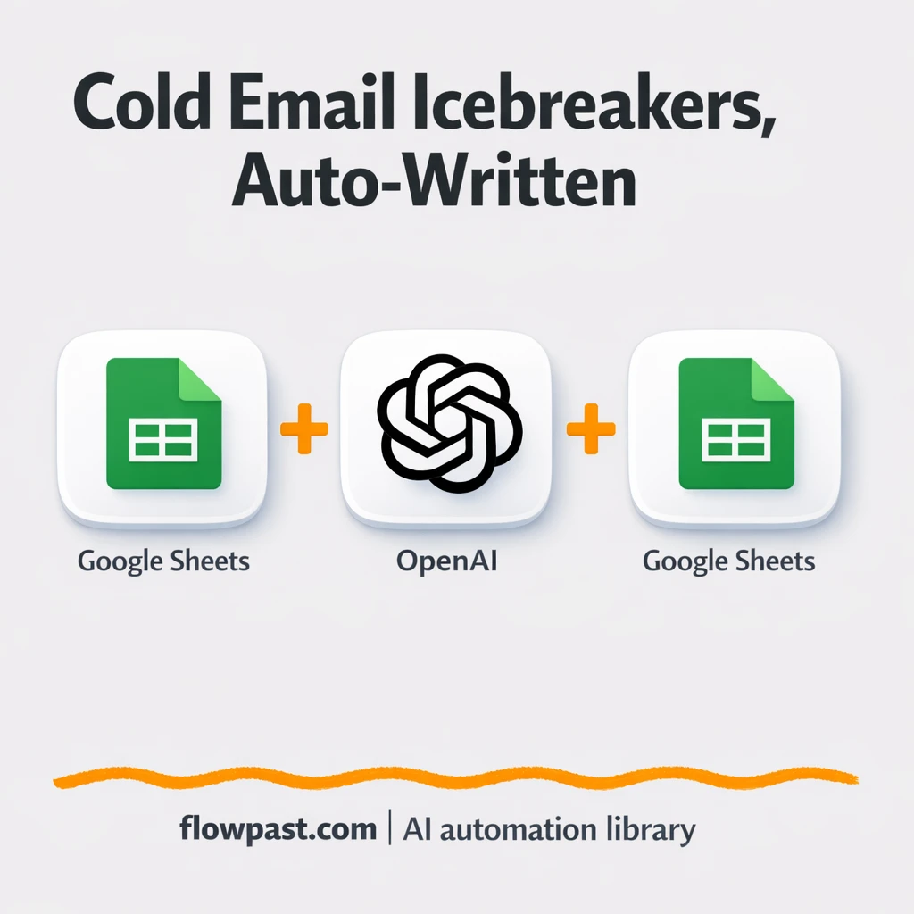 Google Sheets + OpenAI: cold email icebreakers done - n8n workflow automation template