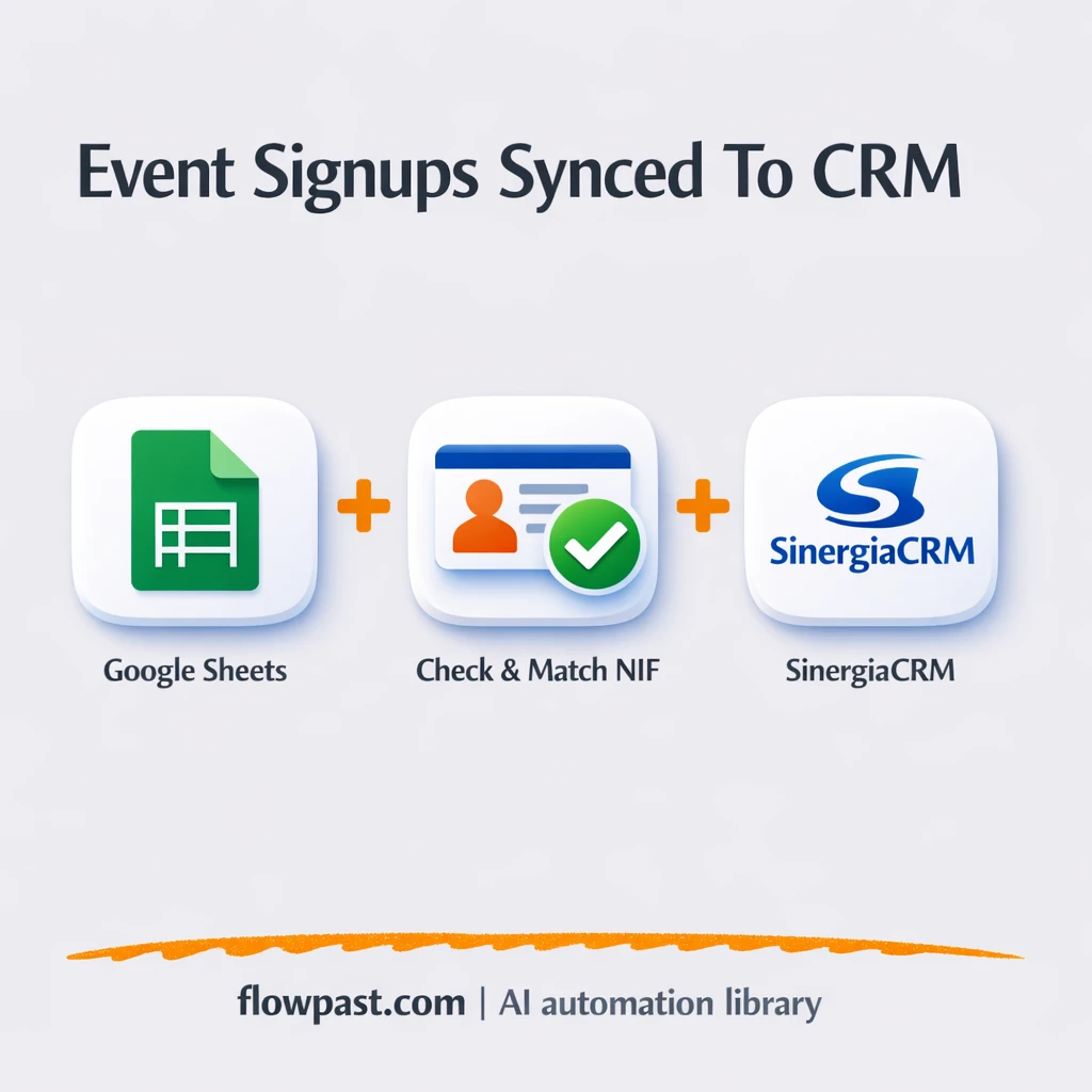 Google Sheets to SinergiaCRM, no duplicate signups - n8n workflow automation template