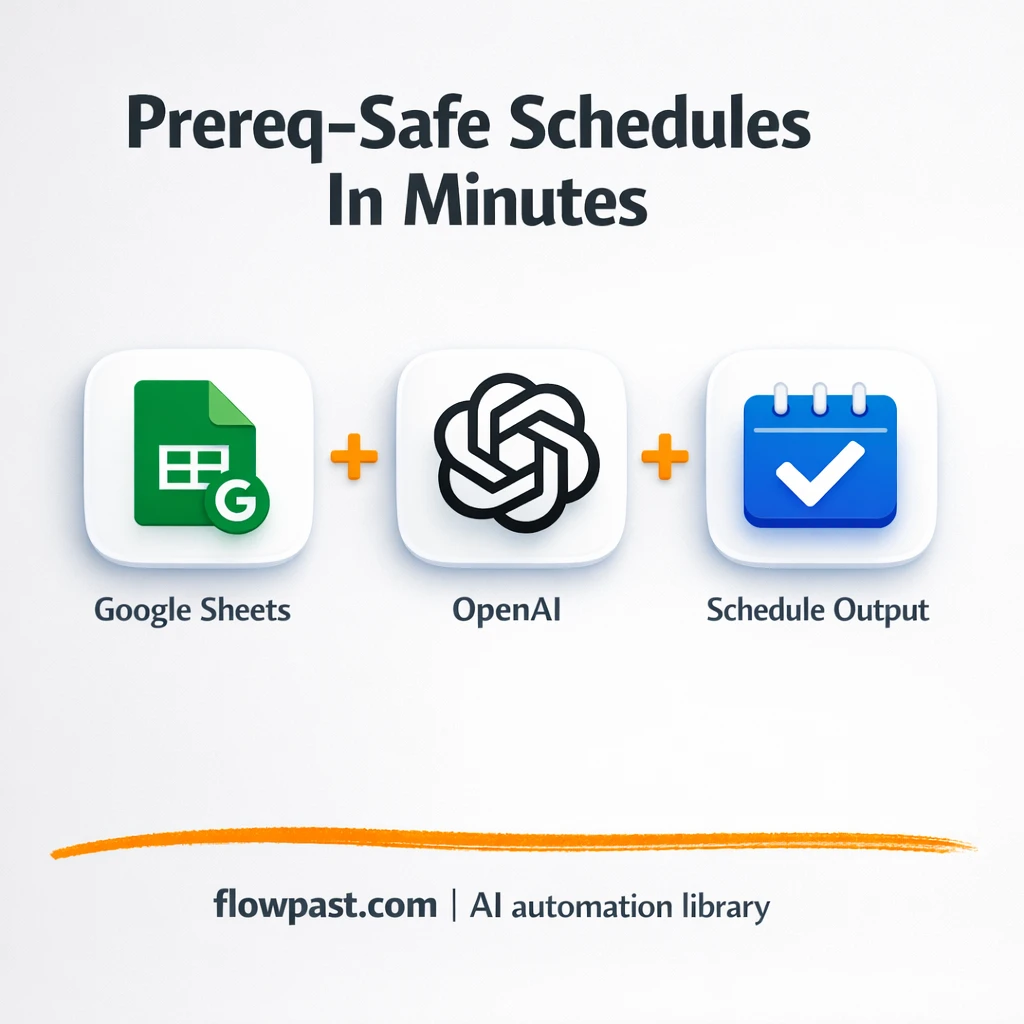 Google Sheets + OpenAI, course schedules done for you - n8n workflow automation template