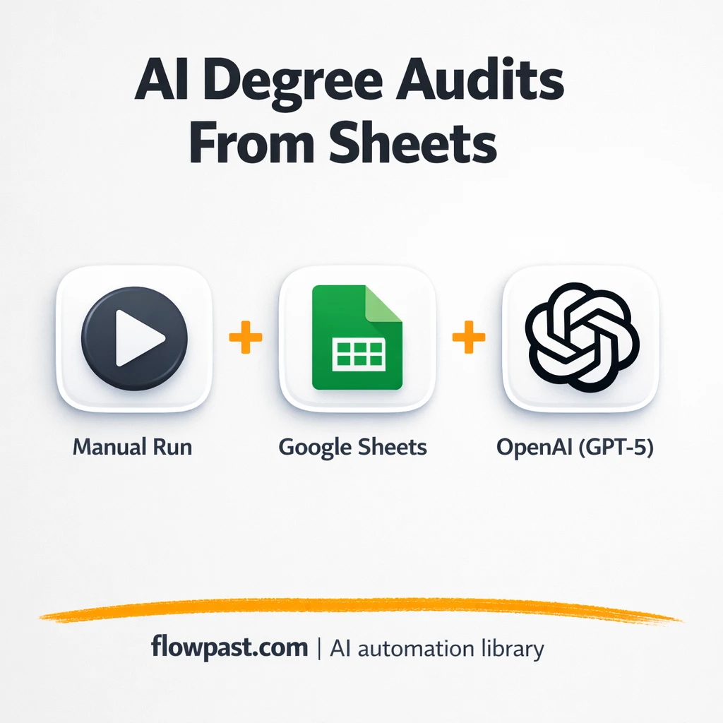 Google Sheets + OpenAI: fast degree audit summaries - n8n workflow automation template