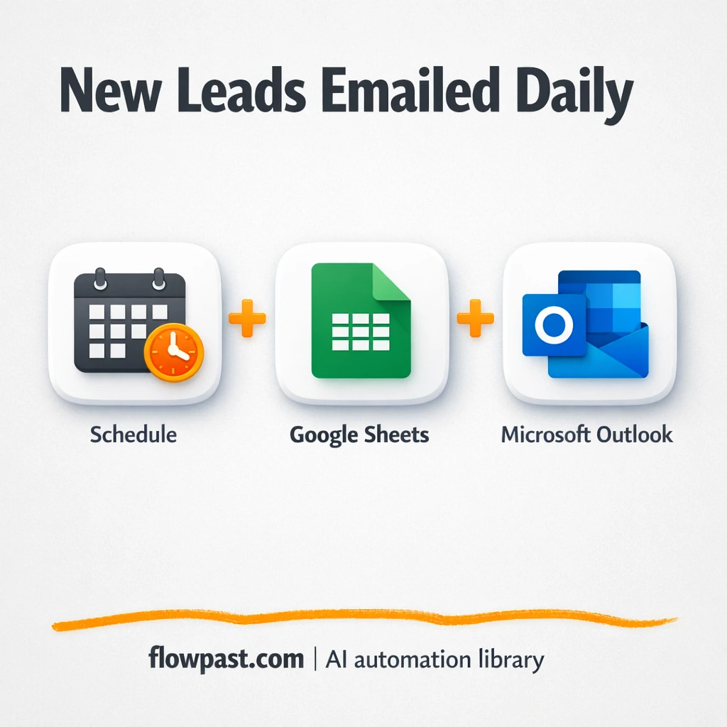 Google Sheets to Outlook, follow up leads once - n8n workflow automation template
