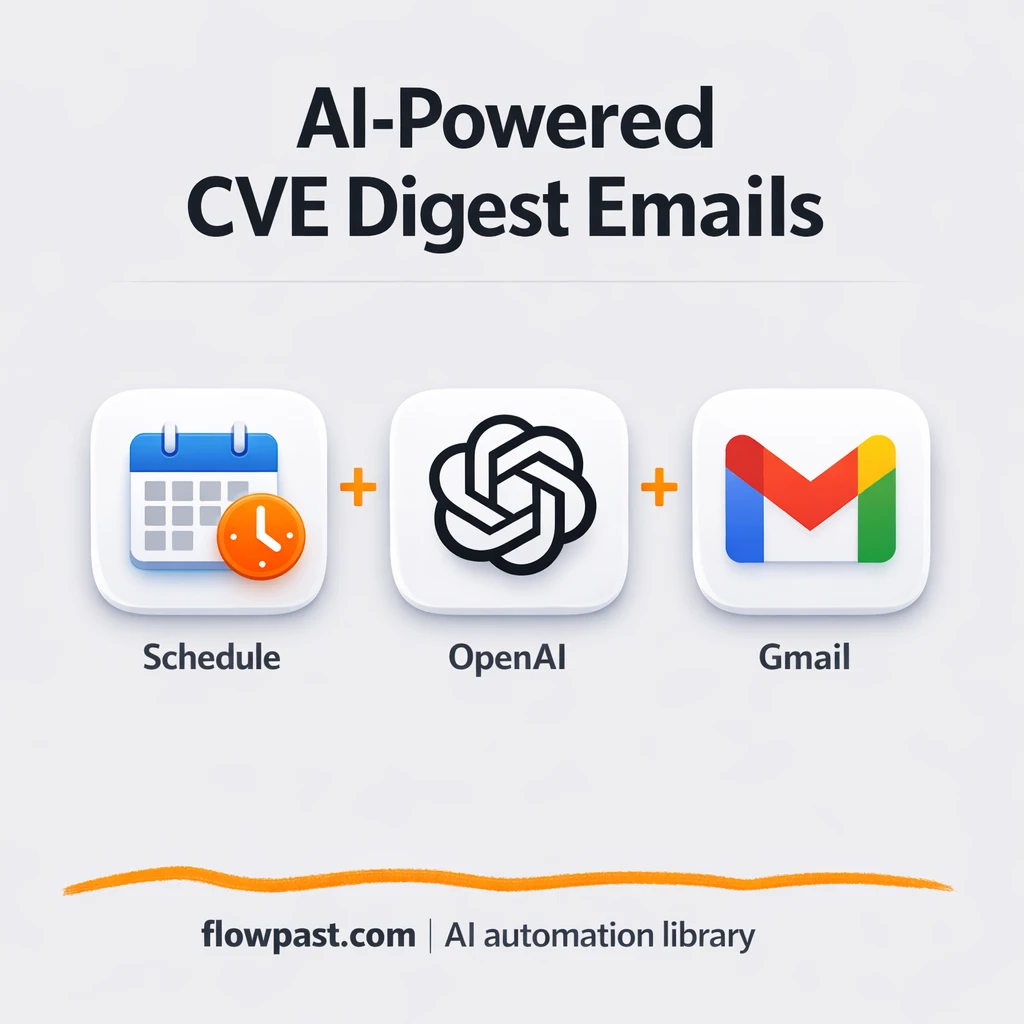 NVD + Gmail: ranked CVE digests your team reads - n8n workflow automation template