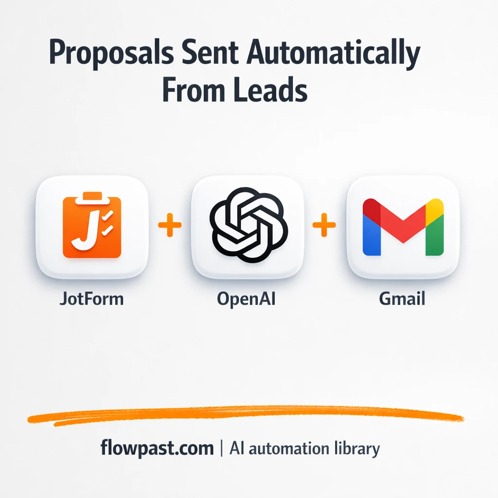 Jotform to Google Docs, proposals sent via Gmail - n8n workflow automation template