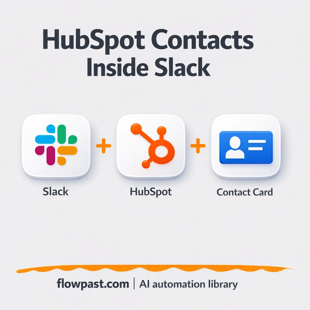 HubSpot meets Slack for instant contact lookups - n8n workflow automation template