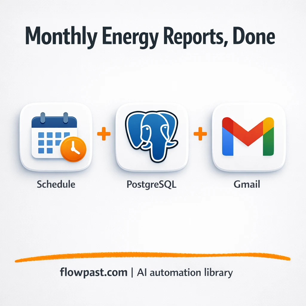 PostgreSQL to Gmail, PDF reports sent for you - n8n workflow automation template