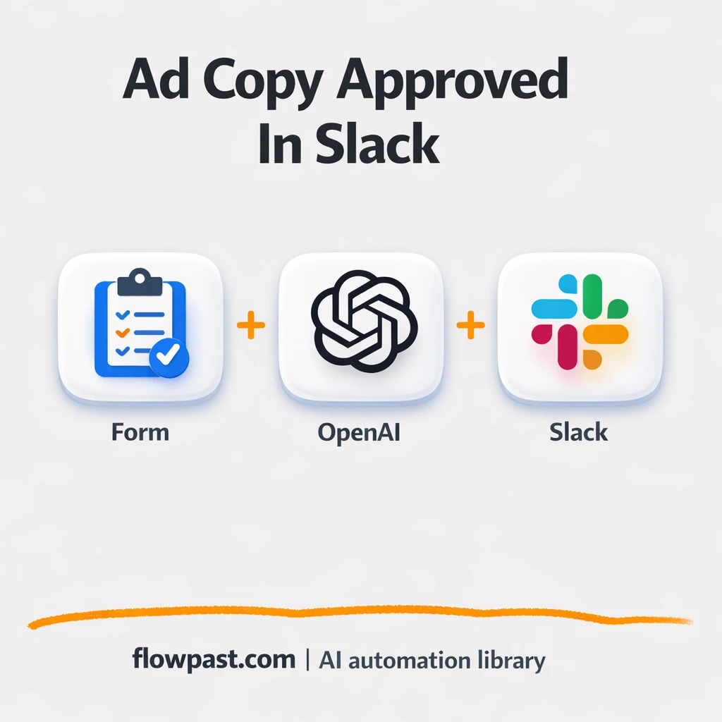 OpenAI + Slack: approved ad copy, fewer revisions - n8n workflow automation template