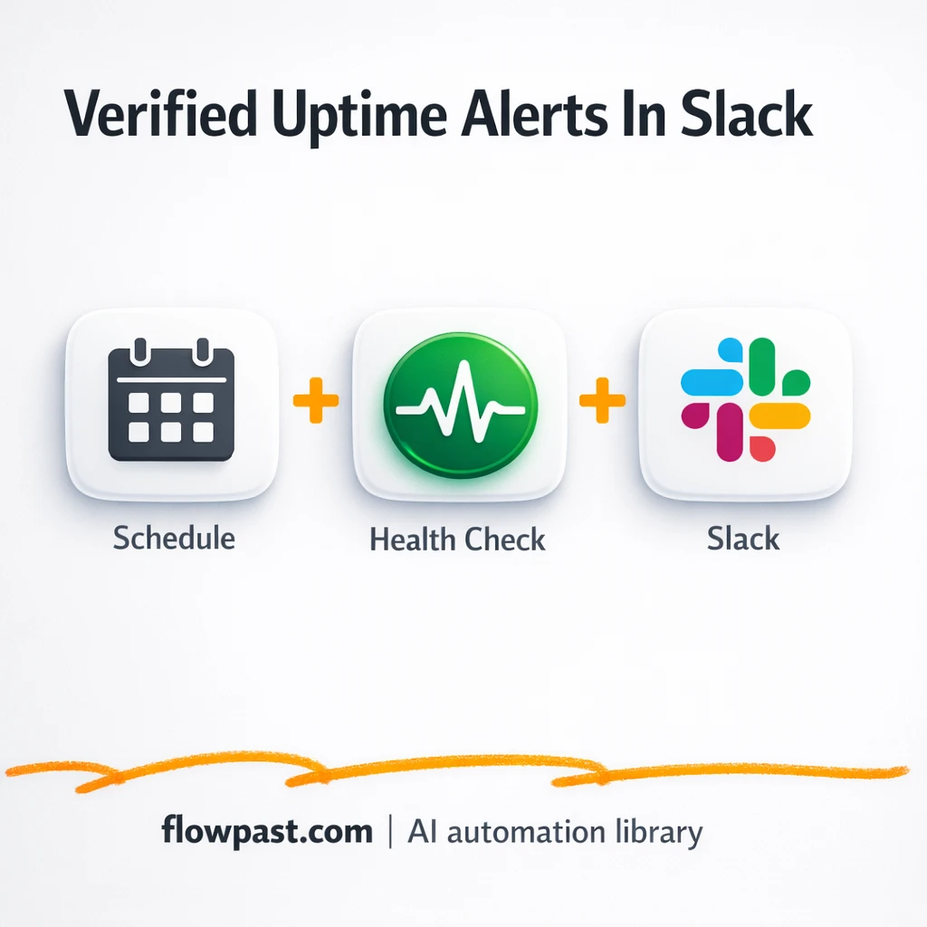 Slack uptime alerts you can trust, fewer false pings - n8n workflow automation template