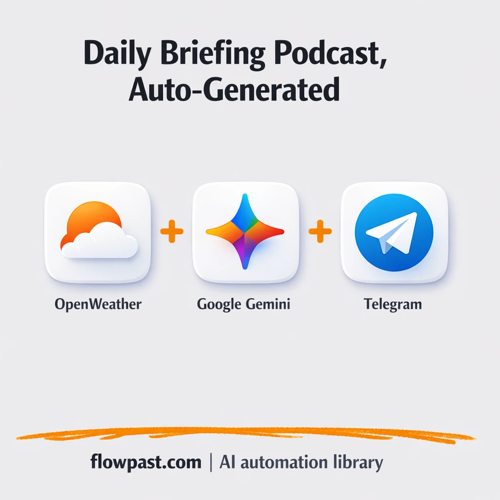 Google Calendar + Telegram, your daily audio briefing - n8n workflow automation template