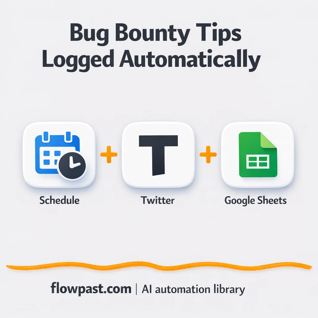 Twitter to Google Sheets, bug bounty tips saved - n8n workflow automation template