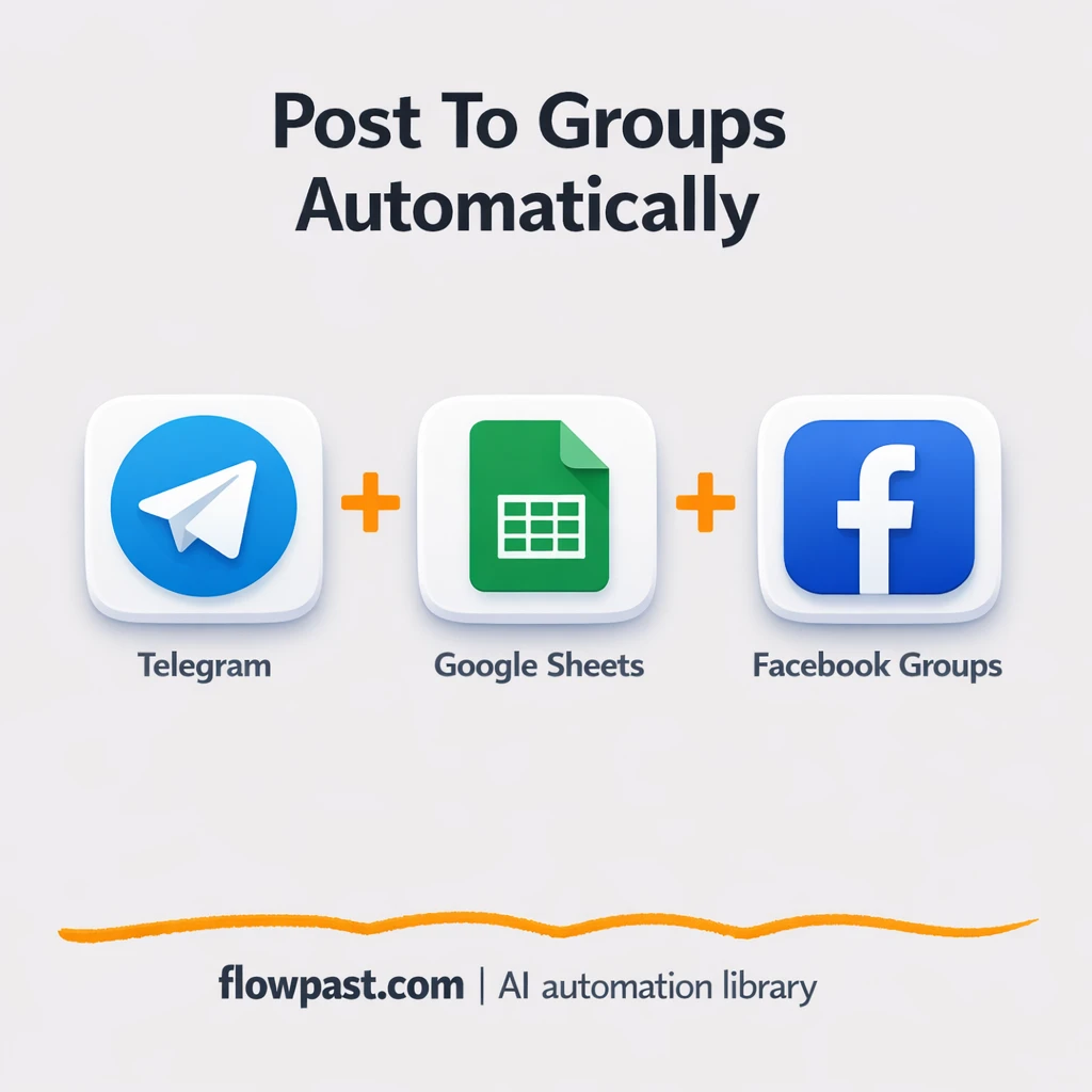 Telegram + Google Sheets, Facebook Group posts done - n8n workflow automation template