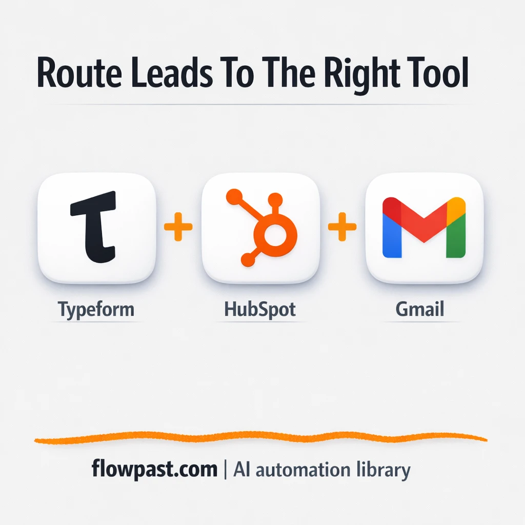 Typeform to HubSpot, route leads and follow up fast - n8n workflow automation template