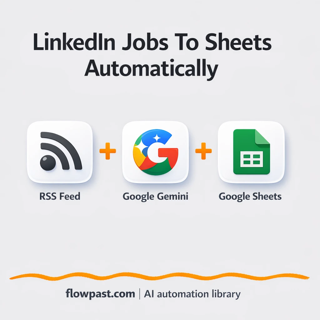 LinkedIn to Google Sheets, jobs tracked and summarized - n8n workflow automation template