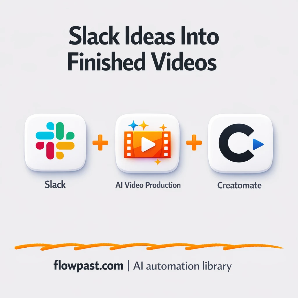 Slack + Creatomate: cinematic videos on demand - n8n workflow automation template