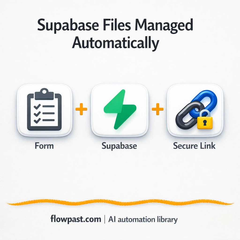 Supabase Storage to Google Drive, share files safely - n8n workflow automation template
