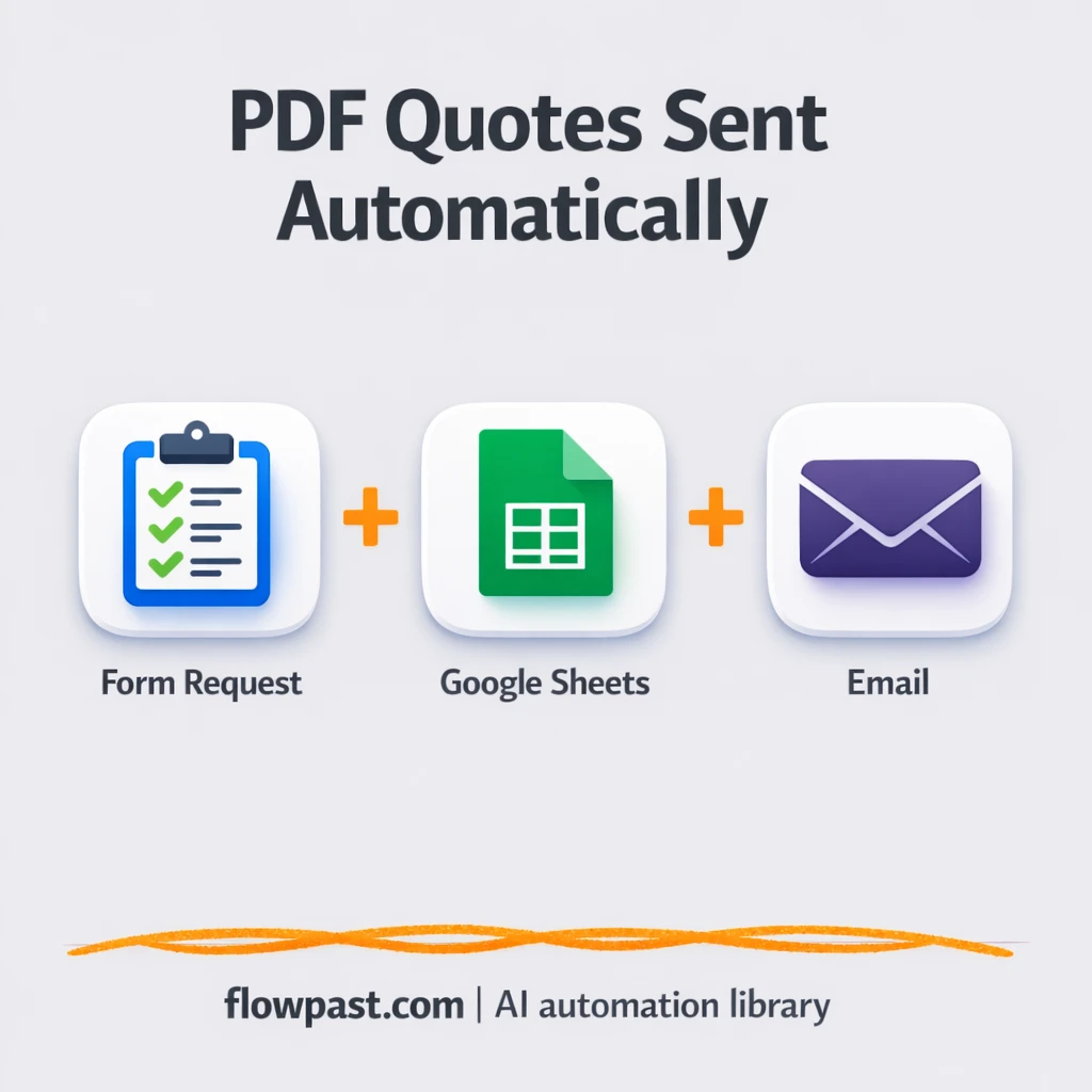 Google Sheets to Email, branded PDF quotes sent fast - n8n workflow automation template