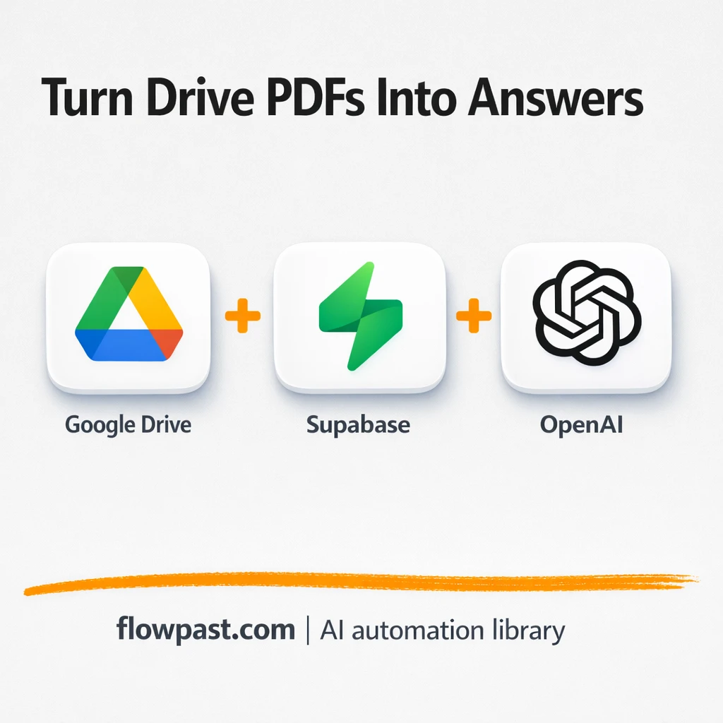Google Drive + Slack: answers pulled from your PDFs - n8n workflow automation template