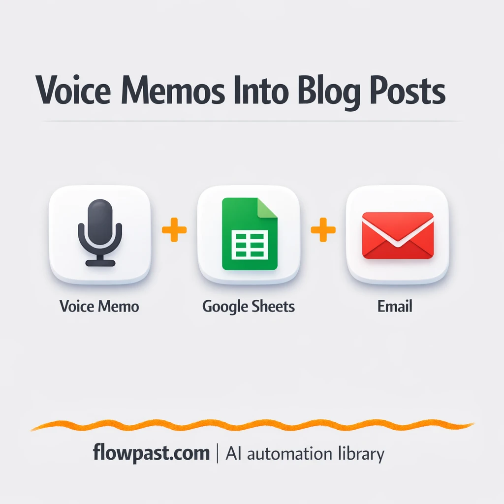 Deepgram to Google Sheets, voice memos to drafts - n8n workflow automation template