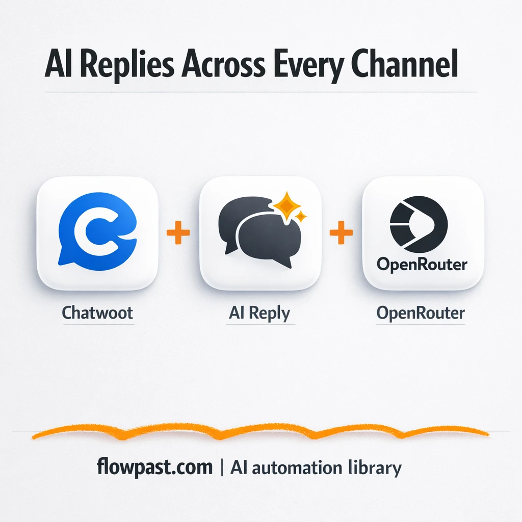 Chatwoot + OpenRouter, faster support replies - n8n workflow automation template