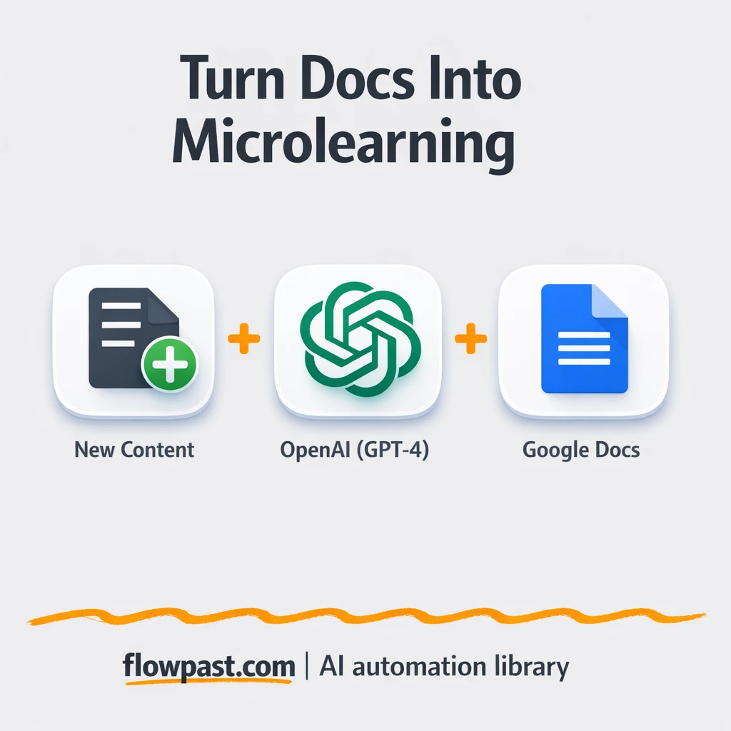 PDF to Google Docs, microlearning modules ready fast - n8n workflow automation template