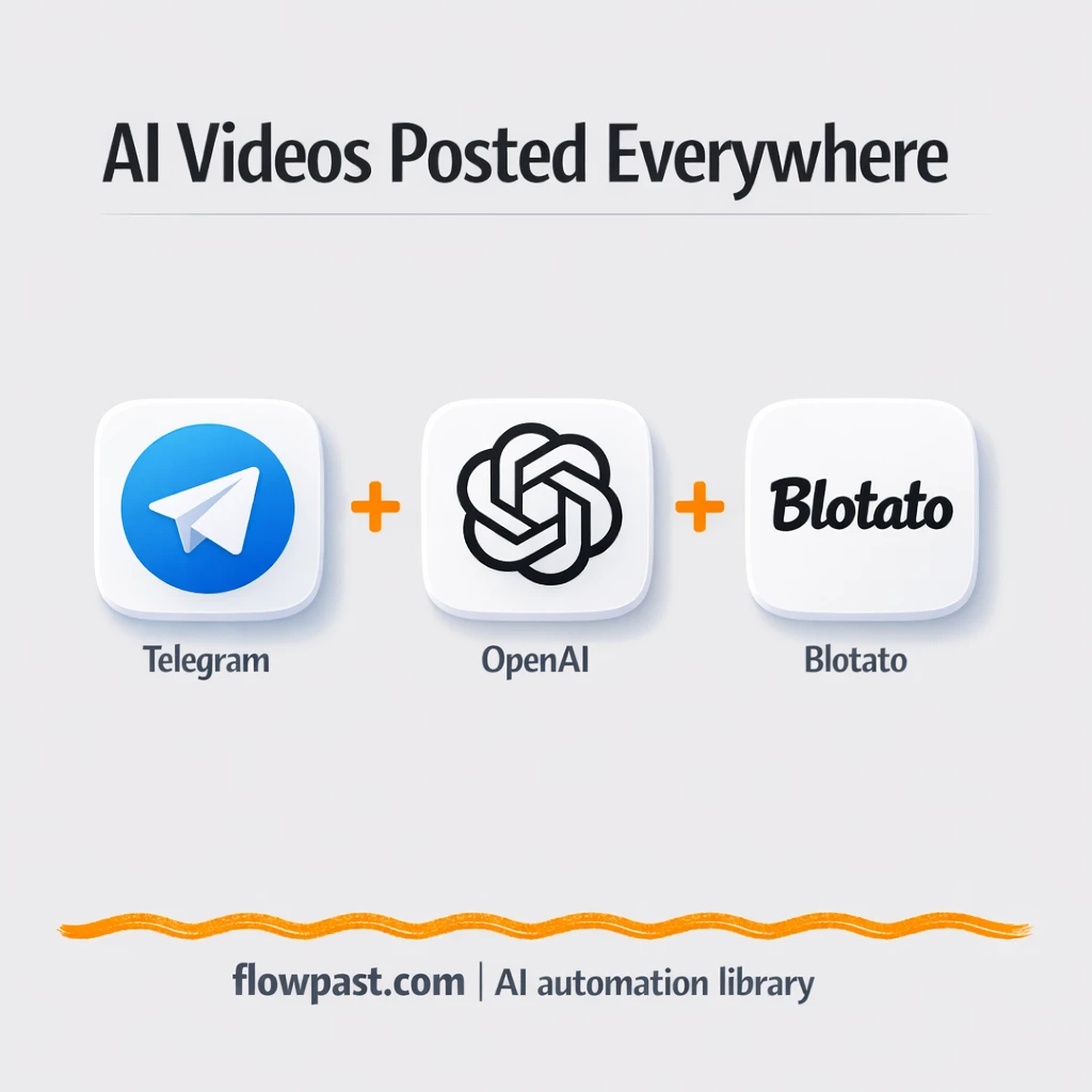 Telegram + Blotato: publish videos without busywork - n8n workflow automation template
