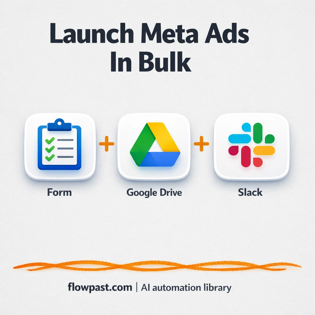 Google Drive to Meta Ads, plus Slack launch alerts - n8n workflow automation template