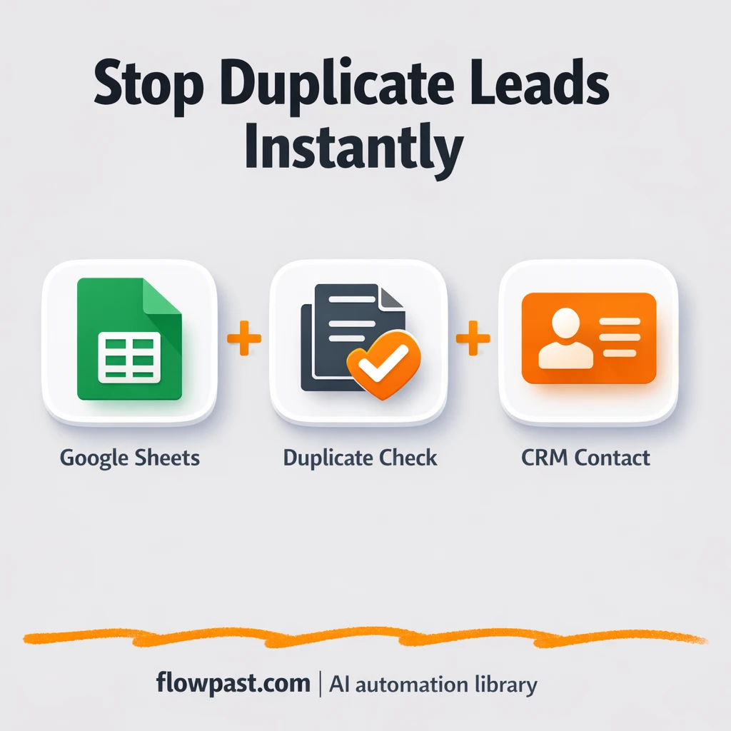 Google Sheets + Gmail: duplicate leads handled - n8n workflow automation template