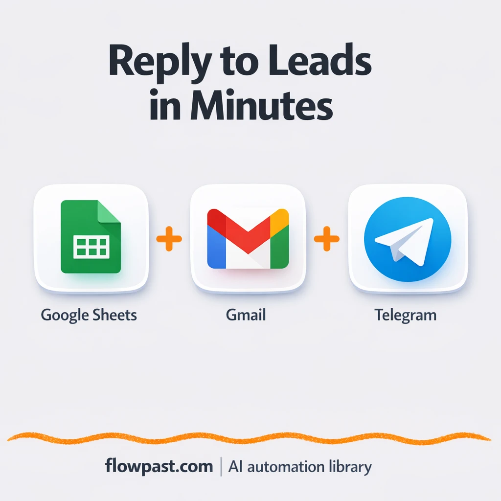 Google Sheets to Gmail, fast lead replies + Telegram - n8n workflow automation template