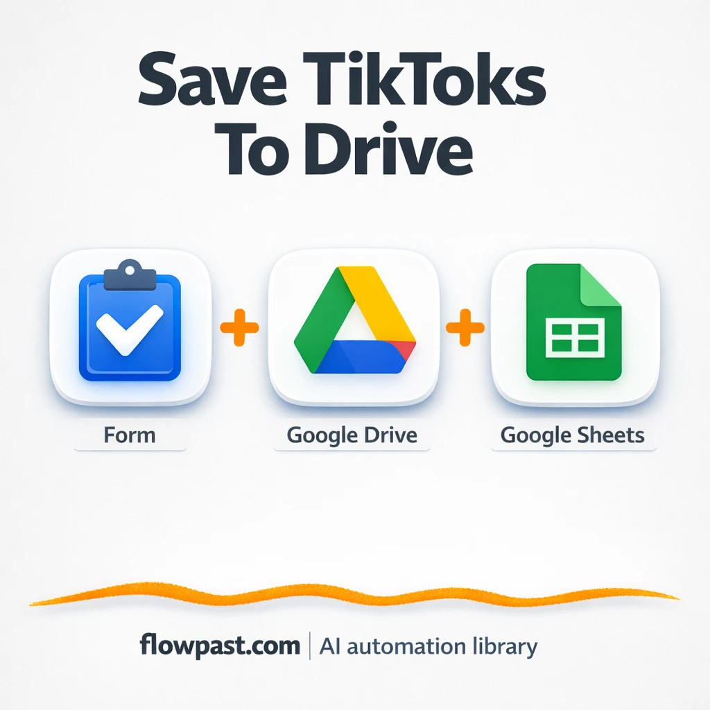 TikTok to Google Drive, saved videos logged in Sheets - n8n workflow automation template