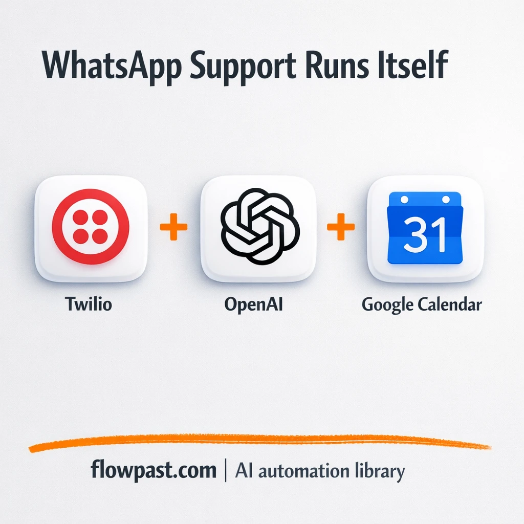 Twilio WhatsApp + Google Calendar, bookings handled - n8n workflow automation template