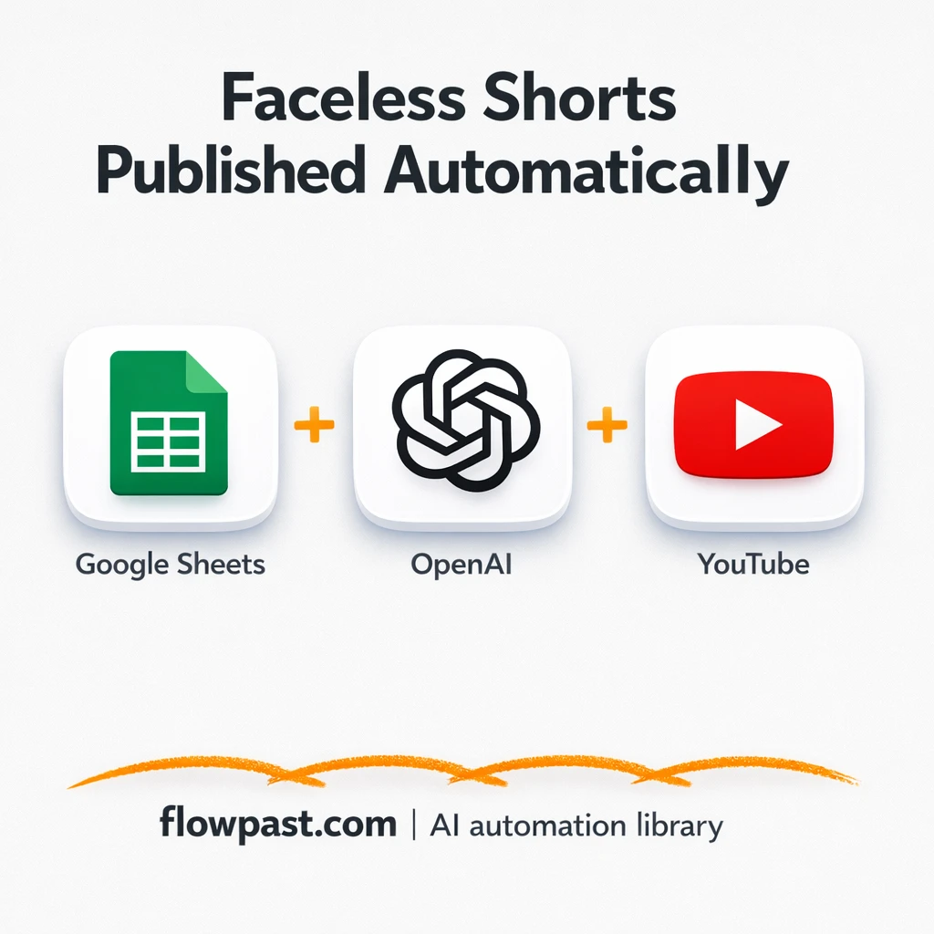 Google Sheets + Google Drive, shorts ready to post - n8n workflow automation template