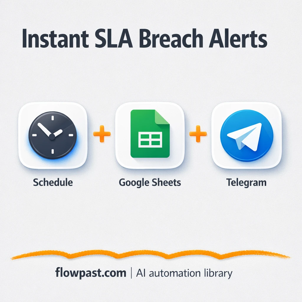 Google Sheets + Telegram: lead SLA alerts that stick - n8n workflow automation template