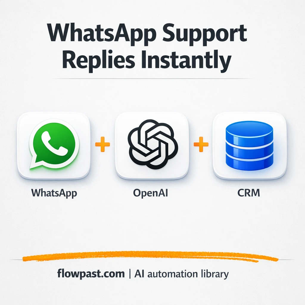 WhatsApp + OpenAI: faster support with CRM answers - n8n workflow automation template