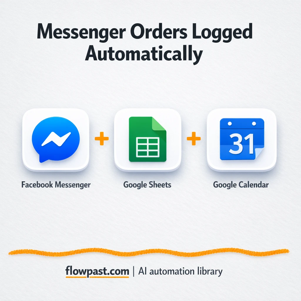 Messenger to Google Sheets, orders logged and confirmed - n8n workflow automation template
