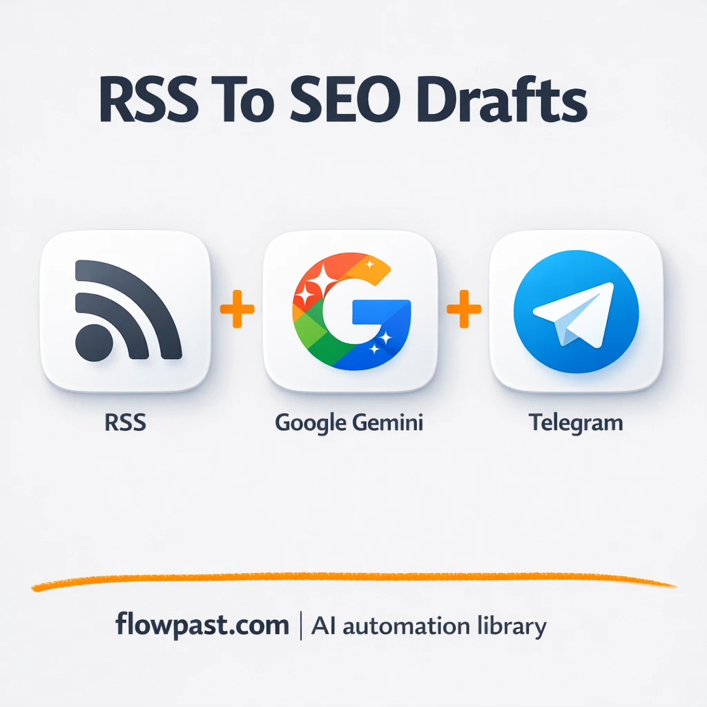 Google Gemini + Telegram: RSS drafts ready to review - n8n workflow automation template