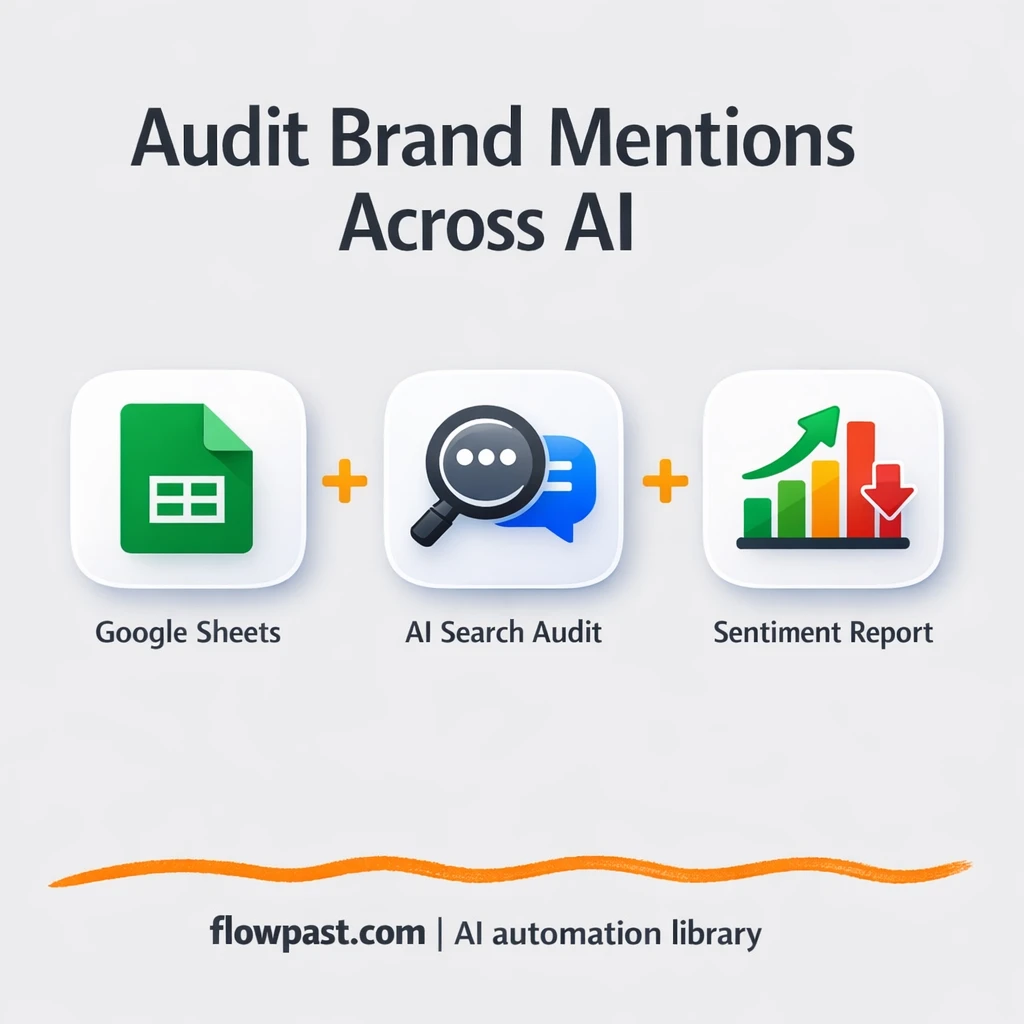 OpenAI + Google Sheets: AI visibility audit tracking - n8n workflow automation template