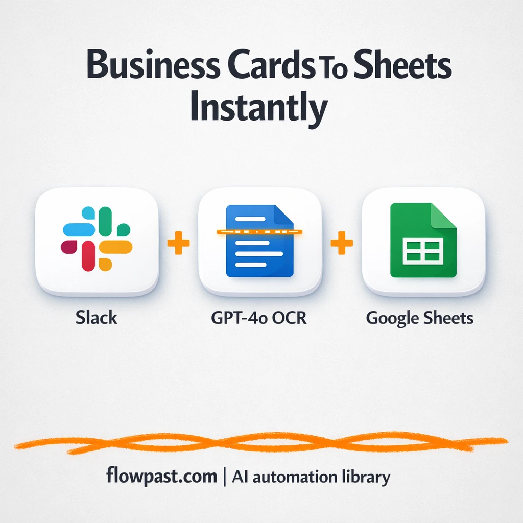 Slack to Google Sheets, business cards logged fast - n8n workflow automation template