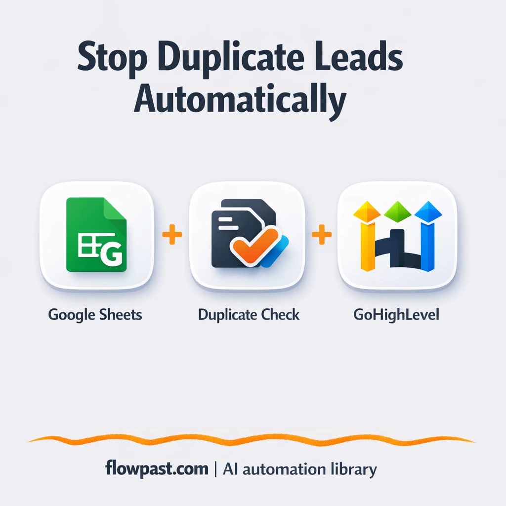 Google Sheets to GoHighLevel, no more duplicate leads - n8n workflow automation template