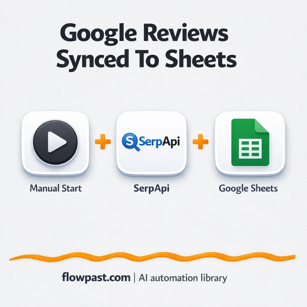 Google Maps to Google Sheets, reviews logged clean - n8n workflow automation template