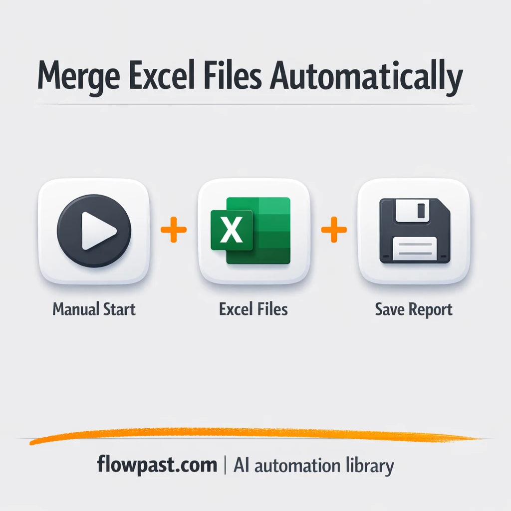 Excel + Google Drive: merge spreadsheets into one file - n8n workflow automation template