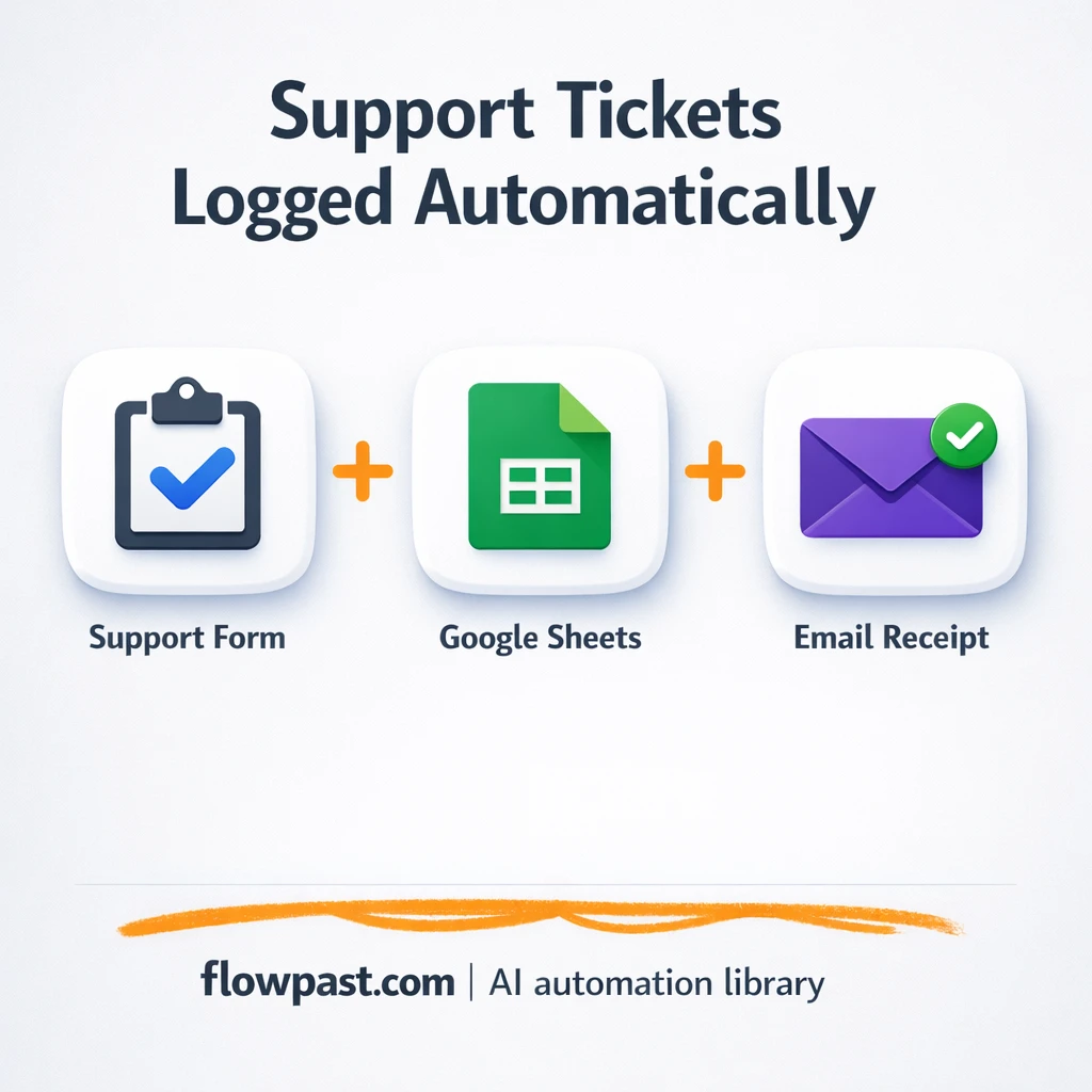Google Sheets + Email: every support request logged - n8n workflow automation template