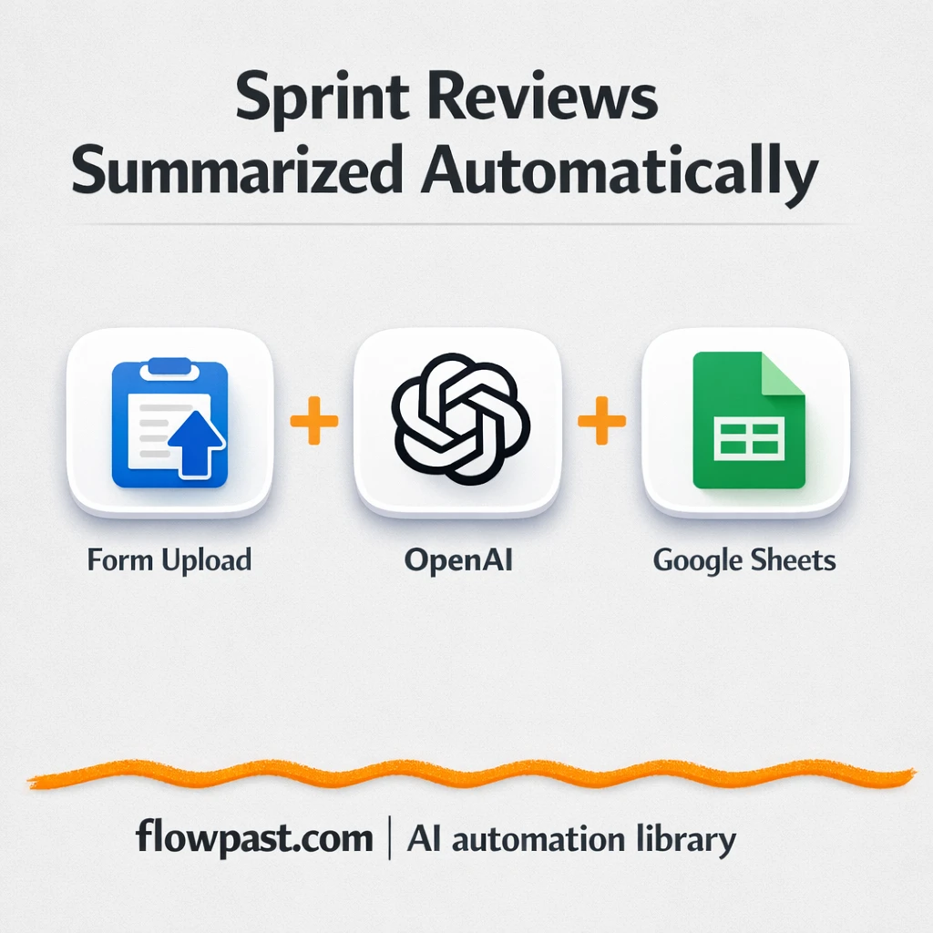 OpenAI + Google Sheets: sprint reviews summarized - n8n workflow automation template