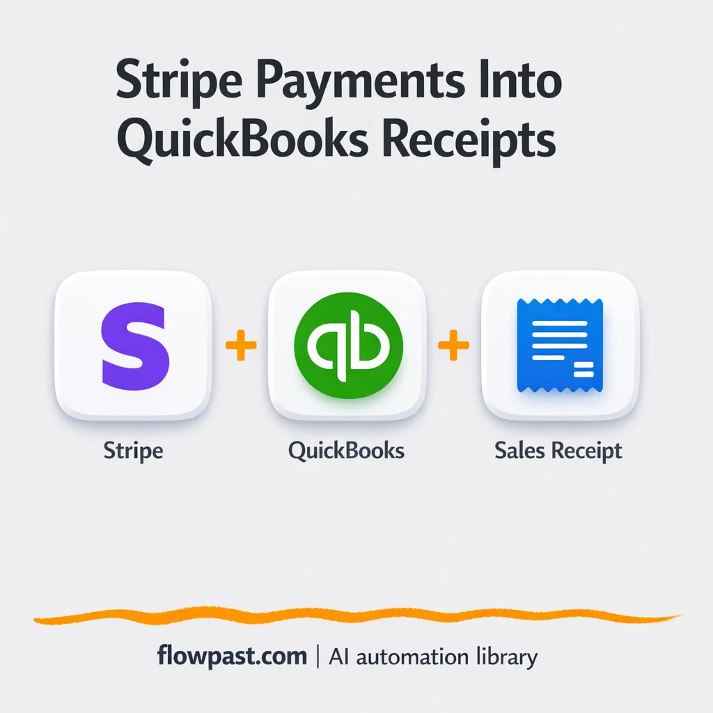 Stripe to QuickBooks, sales receipts logged for you - n8n workflow automation template