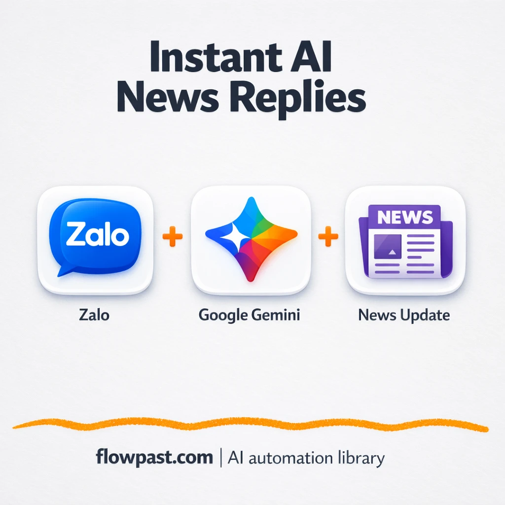 Zalo + Google Gemini: instant RSS news replies - n8n workflow automation template